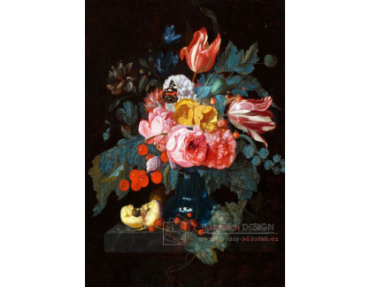 D-9144 Johannes Hannot - Květiny a ovoce ve váze na stole