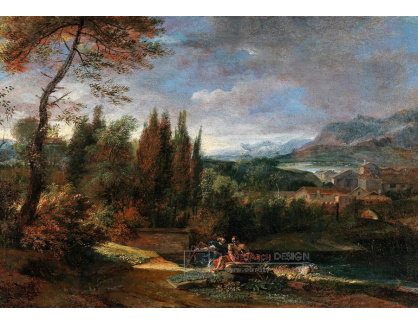 D-9501 Joachim Franz Beich - Jižní krajina s odpočívajícím párem