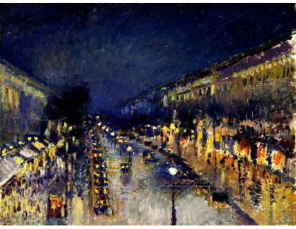 VCP-320 Camille Pissarro - Bulvár Montmartre v noci