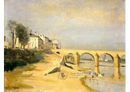 VF128 Jean-Baptiste Camille Corot - Most na řece Saone u Macon