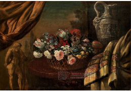 VZ220 Pierre Nicolas Huilliot - Zátiší s květinami a Herkulem