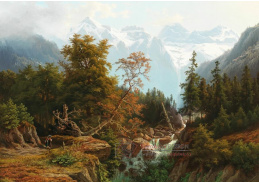 A-5563 Wilhelm Theodor Nocken - Motiv ze Švýcarských Alp