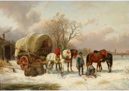 A-8289 Alexis de Leeuw - Přeprava v zimní krajině