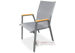 AZC-S1050 GREY, zahradní židle, látka šedá
