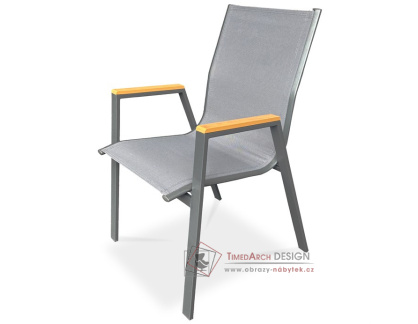 AZC-S1050 GREY, zahradní židle, látka šedá