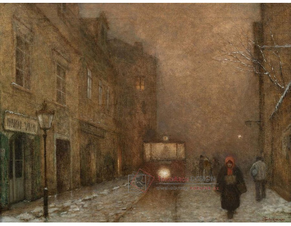 Jakub Schikaneder - Tramvaj v pražské ulici