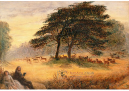 SO IX 233 James Smetham - Milenci ve Windsorském parku