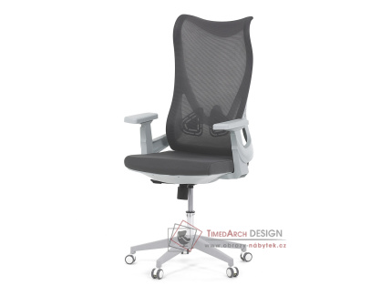 KA-S248 GREY, kancelářská židle, látka mesh šedá