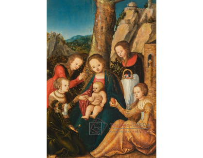 A-8518 Lucas Cranach - Mystický sňatek svaté Kateřiny