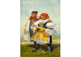 Joža Uprka - Pár v kroji, 90x60 cm