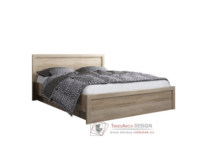JESI NEW, postel s ÚP 160x200 cm, dub sonoma