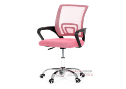 KA-L103 PINK, kancelářská židle, látka mesh + síťovina růžová