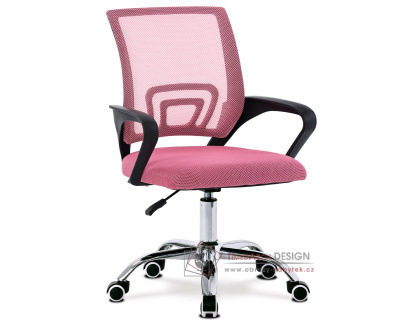 KA-L103 PINK, kancelářská židle, látka mesh růžová