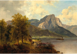 A-2338 Josef Thoma - Pohled přes Grundlsee na Backenstein