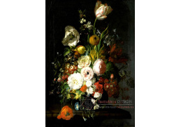 DDSO-4467 Rachel Ruysch - Zátiší s květinami ve skleněné váze