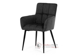 DCH-P3146 GREY2, jídelní křeslo, černá / látka tmavě šedá