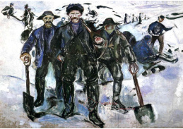VEM13-62 Edvard Munch - Dělníci ve sněhu