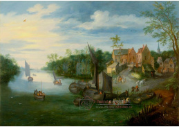 DDSO-745 Jan Brueghel - Říční krajina s molem