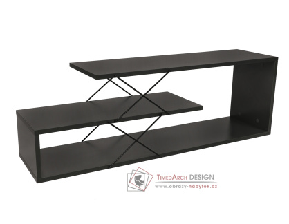 ZIGZAG, televizní stolek, černá / antracit