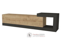 VALGA, závěsný televizní stolek 1-dveřový, sapphire / antracit