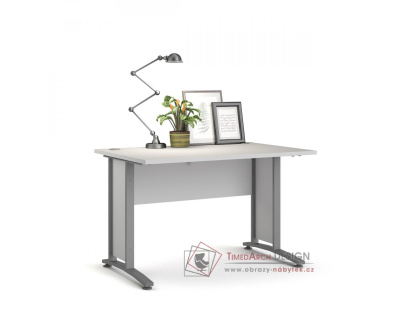 OFFICE 80400/70, psací stůl, silver grey / bílá
