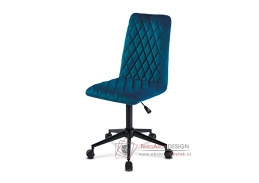 KA-T901 BLUE4, kancelářská židle, látka modrý samet