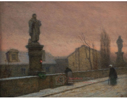 Jakub Schikaneder - Na Karlově mostě