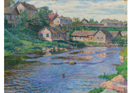 A-8753 Nikolaj Bogdanoff-Belsky - Řeka s domy
