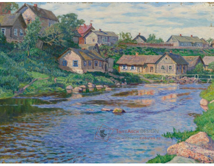 A-8753 Nikolaj Bogdanoff-Belsky - Řeka s domy