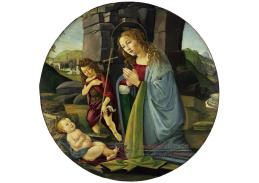 A-94 Sandro Botticelli - Madonna zbožňující nemluvně Ježíše a svatého Jana Křtitele