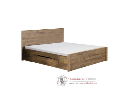 ARMENY, postel 160x200cm, dub ribbeck