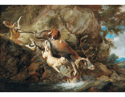 DDSO-4866 Carl Borromaeus Andreas Ruthart - Psi lovící jelena