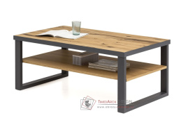 K609 CTIBOR, konferenční stůl 115x65cm, černá / dub