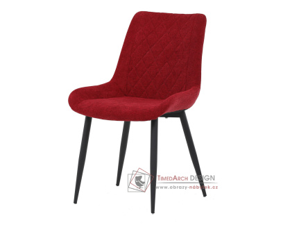 DCL-218 RED2, jídelní židle, černá / látka červená