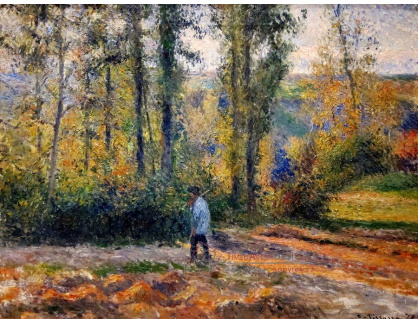 VCP-348 Camille Pissarro - Krajina Pontoise s lovcem