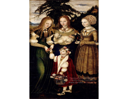 VlCR-122 Lucas Cranach - Svatá Dorota, Agnes a Gwendolyn