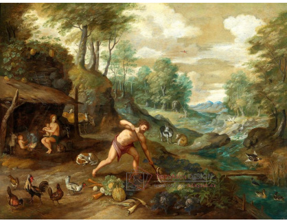 DDSO-733 Jan Brueghel - Adam pracující na zahradě