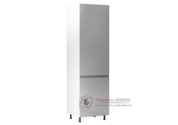 AURORA, potravinová skříň D60R - pravá, bílá / šedý lesk