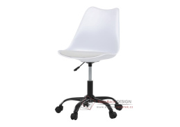 KA-X7055 WT, kancelářská židle, plast bílý / látka bílá
