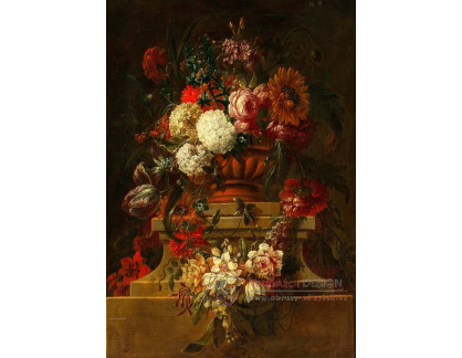 A-2860 Jacob Melchior van Herck - Květiny ve váze na klasickém podstavci