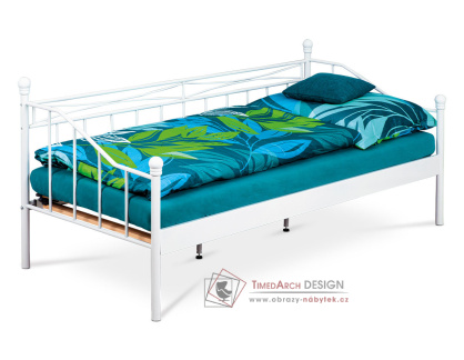 BED-1905 WT, kovová postel 90x200 cm, bílý lak