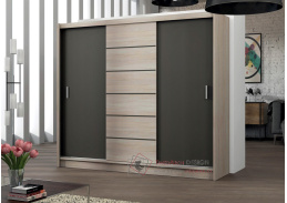 SEWILLA, šatní skříň s posuvnými dveřmi 250cm, dub sonoma / láva