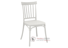 SAZEN, jídelní židle, plast šedohnědý