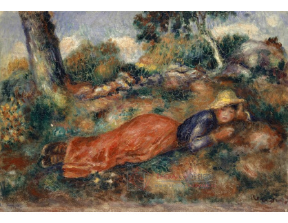 A-7656 Pierre-Auguste Renoir - Mladá dívka ležící na trávě