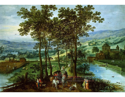 BRG-36 Jan Brueghel - Jarní krajina s postavami