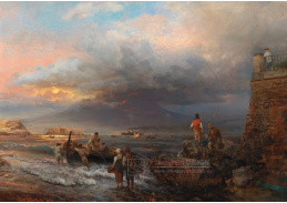 DDSO-1803 Oswald Achenbach - Neapolský záliv s Vesuvem v pozadí
