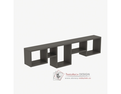 AMANOS, nástěnná police, antracit