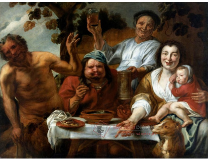 A-3544 Jacob Jordaens - Satyr a rolník