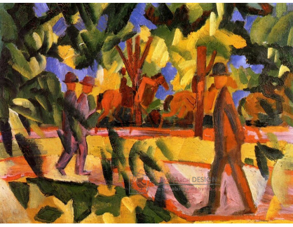 A-6069 August Macke - Ulice s chodci a jezdci