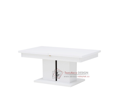 IRMA IM12, konferenční stolek rozkládací 114-144x68cm, bílá